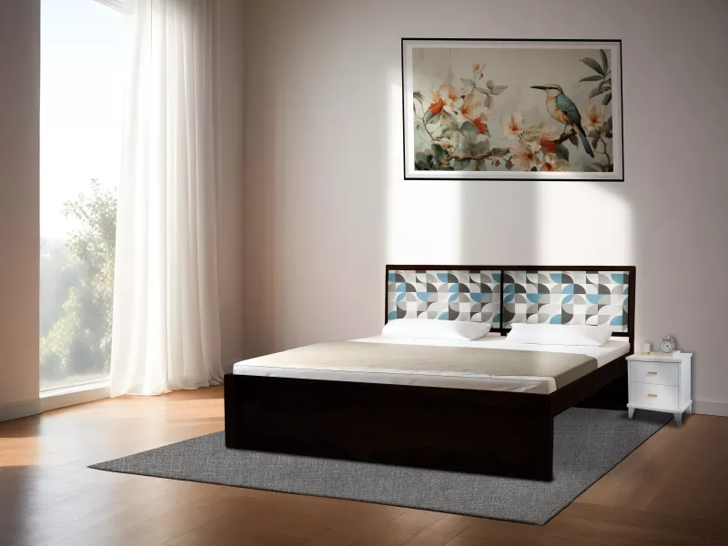 Mosaic Solid Wood King Size Double Bed